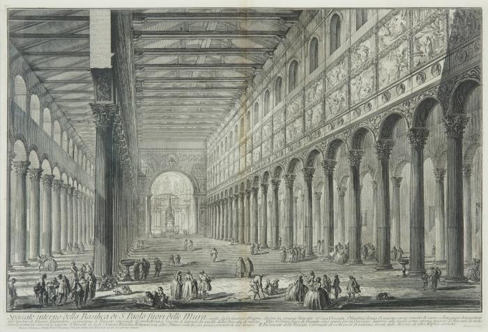 Spaccato interna della Basilica di S. Paolo fuori delle Mura (Das Innere von S. Paolo fuori delle Mura).