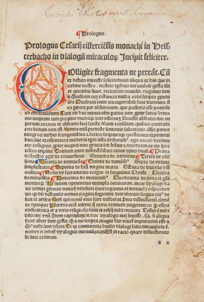 (1) Dialogus miraculorum. / (2) De abundantia exemplorum.