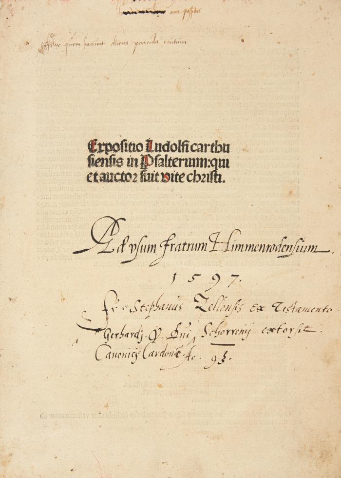 Expositio in Psalterium. (Dabei:) Francesco Petrarca: Psalmi poenitentiales, Psalmi confessionales. Hrsg. von Jacob Wimpheling.