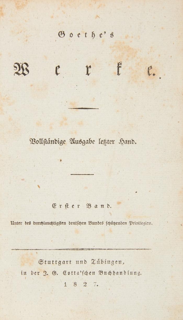 Werke. Vollständige Ausgabe letzter Hand. Bde. 1-55 (von 60) Bdn.