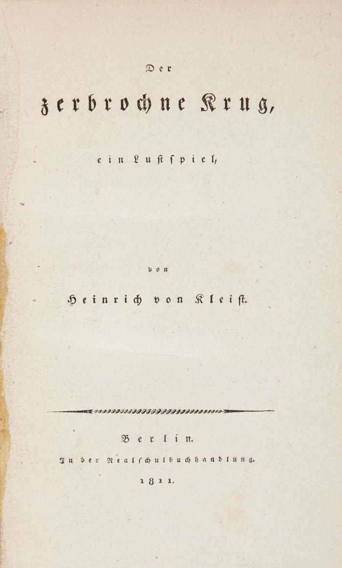 Der zerbrochne Krug, ein Lustspiel.