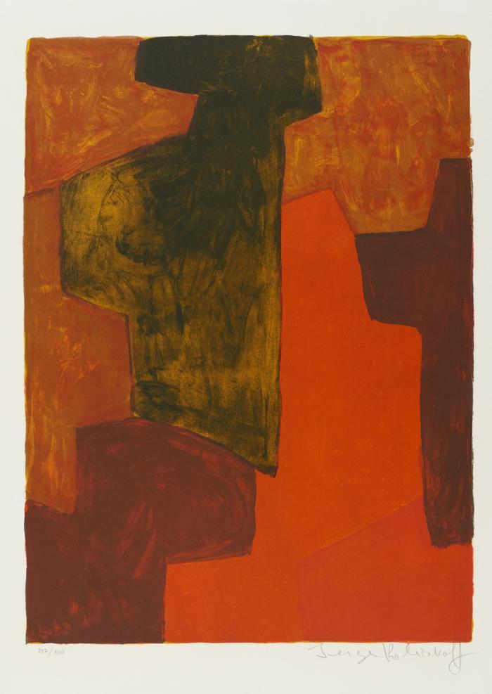 KOMPOSITION IN ORANGE UND GRÜN