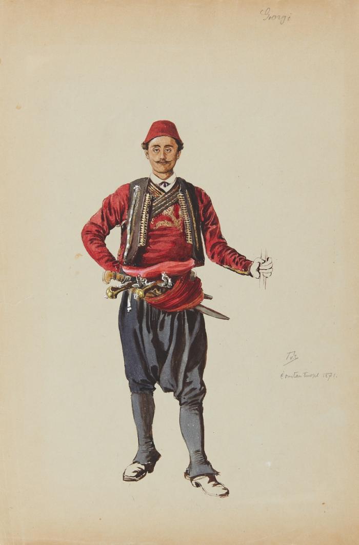 Trachten / Militaria. Georgi (Türkischer Krieger).