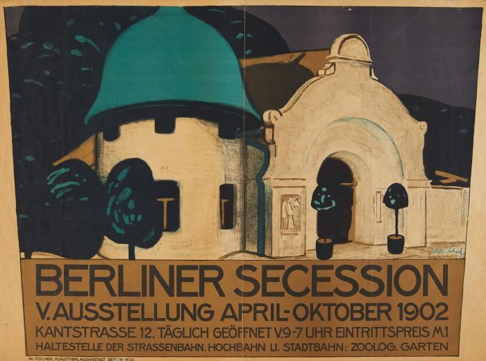Plakat. Berliner Secession. V. Ausstellung April-Oktober 1902.
