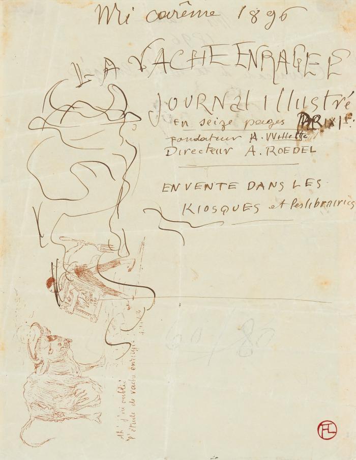 La Vache Enragée - Cavalcade de Mi-Carmême (Entwurfsskizze zu der Zeitschrift).