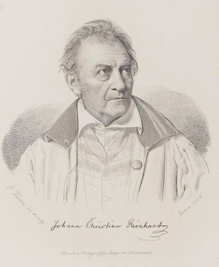 Porträts. – Bildnis Johann Christian Reinhart.