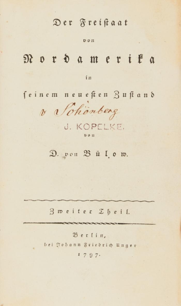 Der Freistaat von Nordamerika in seinem neuesten Zustand. 2 Bände.