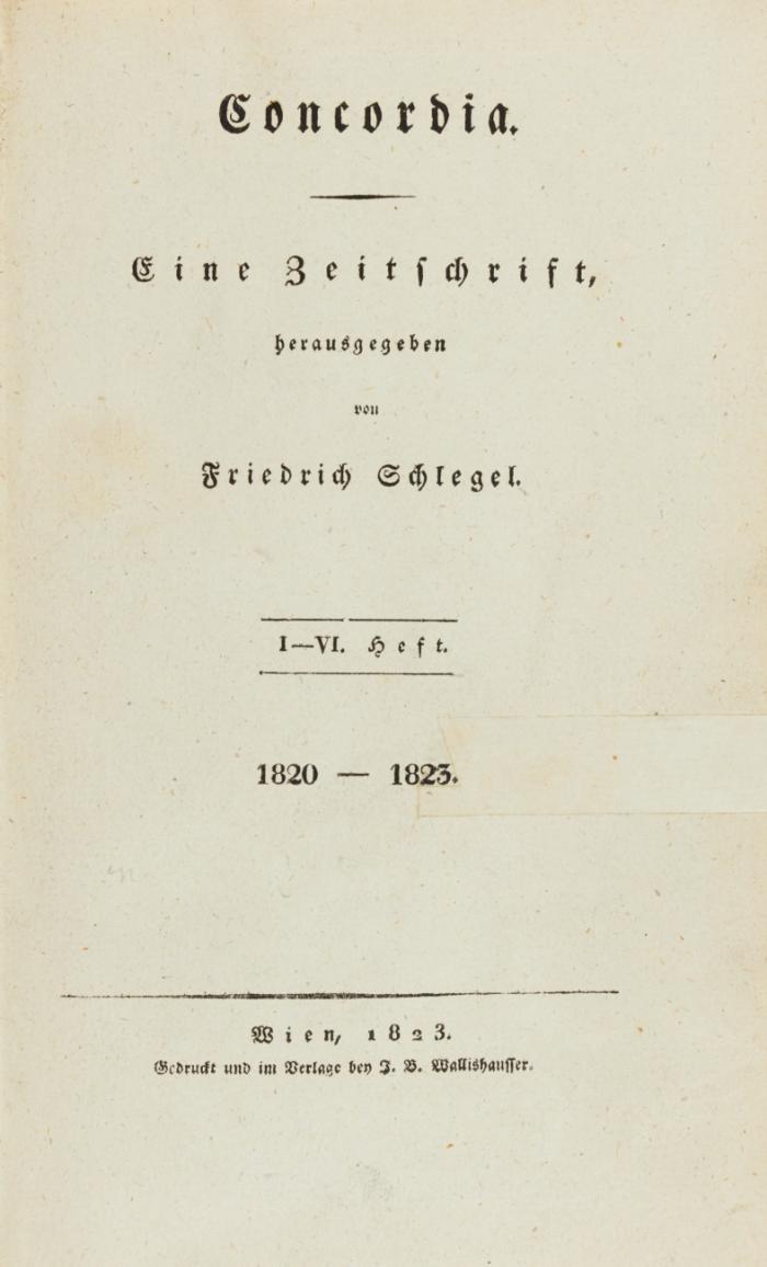Concordia. 1.-6. Heft in 1 Bd.