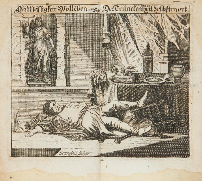 Der Mässigkeit Wolleben/ und der Unmässigkeit Selbstmord; Aus Etlichen fürtreflichen Schrifften hochverständiger Leute/ zu Beförderung eines gottgefälligen/ dem Nächsten nutzlichen/ und der Natur gemäßen Lebens/ fürgestellet. [Aus dem Italienischen von G. Ph. Harsdörffer].