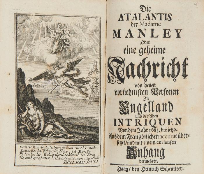 Sammelband von 4 Werken mit Abhandlungen über Intrigenspiele und Machenschaften in englischen Adelskreisen.