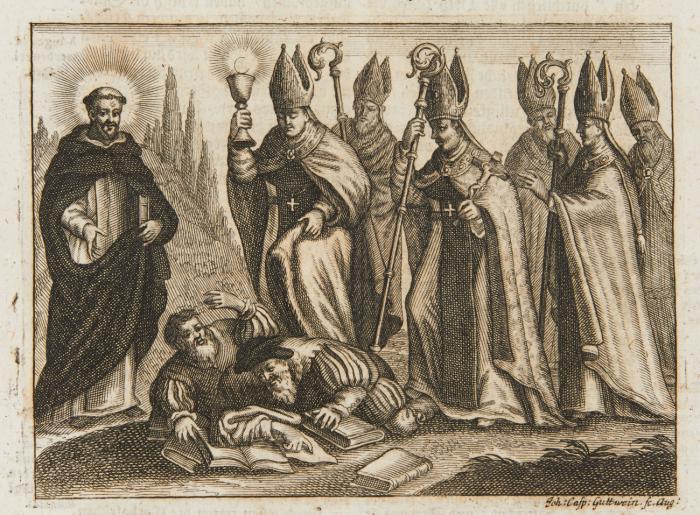 Kirchen-Geschicht der gantzen Welt. Absonderlich der vergangnen und nunmehr verfloßnen Zwey-Hundert Jahren. ... Begreiffend die Geschichten und Begebenheiten von Deutschland und Frankreich/ Niderland und Engelland.  Aus der Niderländischen und Flämischen Sprach in die Hoch- und Ober-Teutsche übersetzet ... von U. Dirrhaimer. Tl III (von 3), 1 u. 2. Abtlg. in 1 Band.