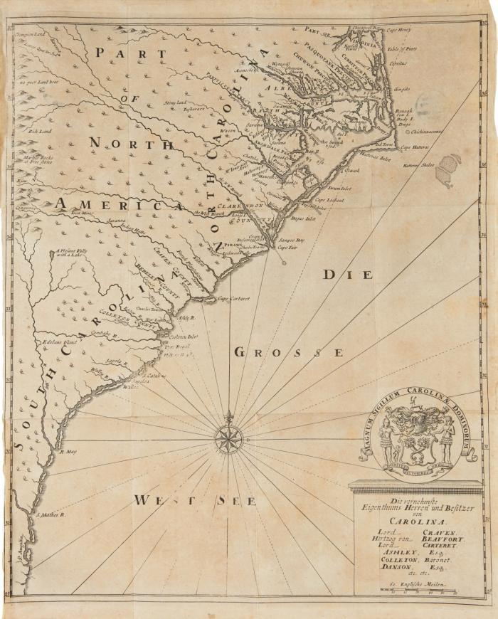 Allerneueste Beschreibung der Groß-Britannischen Provintz Carolina in West-Indien. ... mit einem curieusen Anhang ... vermehret.  Zweyte Auflage.