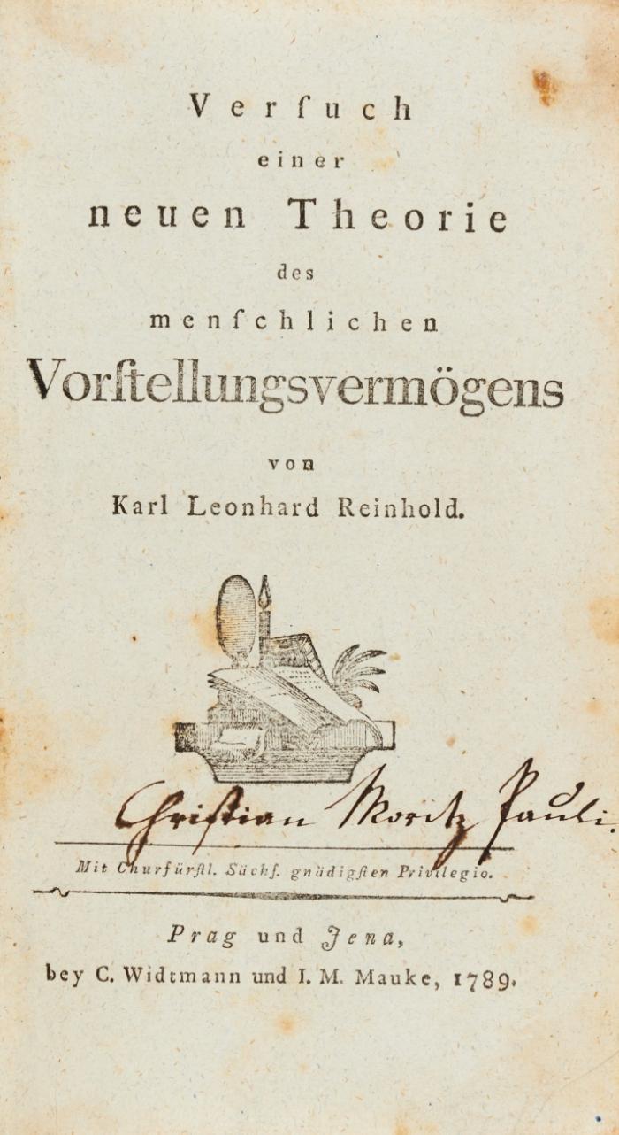 Versuch einer neuen Theorie des menschlichen Vorstellungsvermögens.