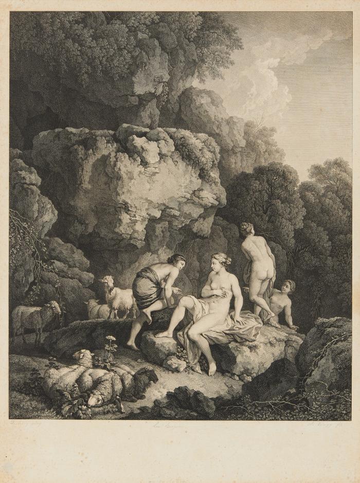 Les Bergères sorties du bain.