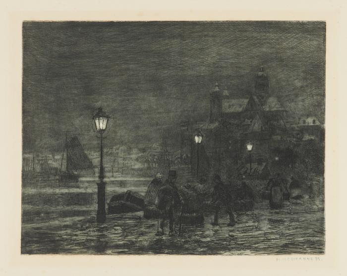 Düsseldorfer Schule. Landschaften.
 
1.) Wilhelm Hambüchen (Düsseldorf 1869 - 1939). Am Yserkanal. Radierung in Graublau auf Bütten. Signiert. Plattengröße 26 x 21 cm, Blattgröße 44 x 33,5 cm.
2.) Heinrich Hermanns (Düsseldorf 1862 - 1942). Die Prinsengracht in Amsterdam. 1898. Radierung auf festem Velin. Plattengröße 23 x 29,7 cm 34,5 x 48,5 cm
3.) Helmuth Liesegang (Duisburg 1858 - 1945 Leipzig). Kreuznach. Radierung in Grüngrau auf Velin. Signiert. Bildgröße ca. 35 x 45 cm, Blattgröße ca. 52 x 62 cm.