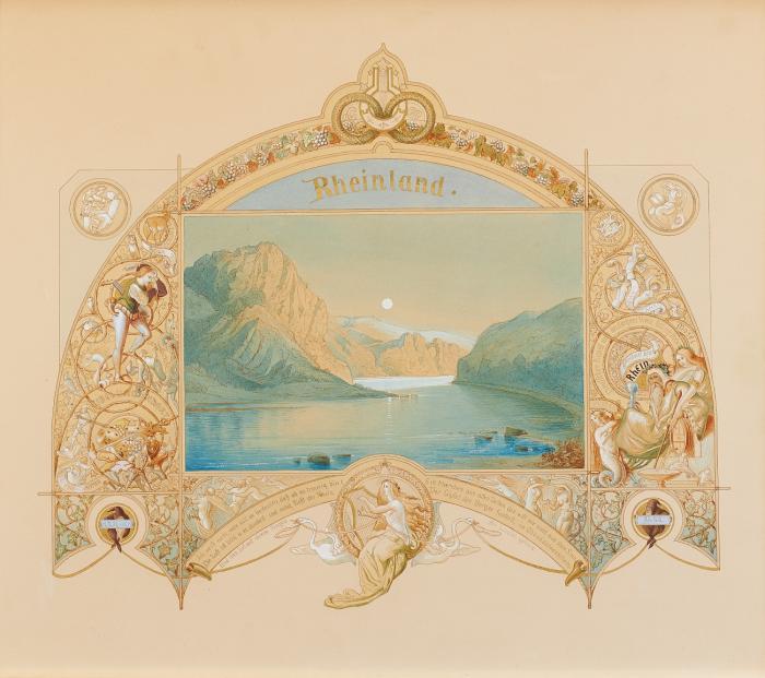 Rheinland (Der Loreleyfelsen).