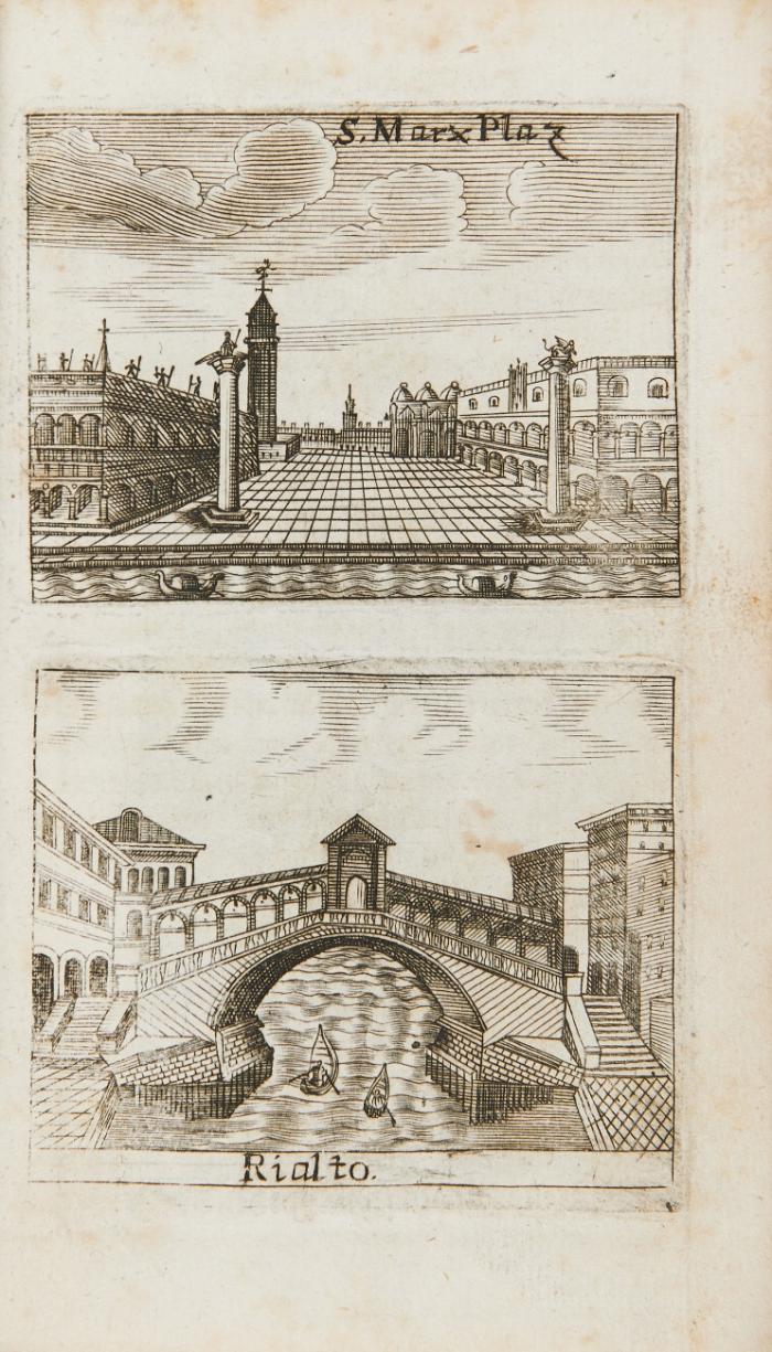 Theatrum adriaticum, oder Schau-Platz deß Adriatischen Meers. Vorstellend die darinnen ligende welt-berühmte grosse Haupt-Stadt und mächtige Republic Venedig. Mit denen rings umb angränzenden Ländern/ Städten/ Festungen ... Wie auch der grossen Walfarth S. Maria di Loreto, und denen Insulen S. Andrae, Leissa, Pokschin, Katscho, ...