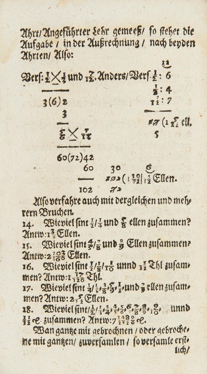 Selbstlehrende Rechneschuel/ das ist: Die edle Rechne-Kunst/ beydes nach allgemeiner-und itziger-Zeit üblichen kurtzen Ahrt ... erklährt ...