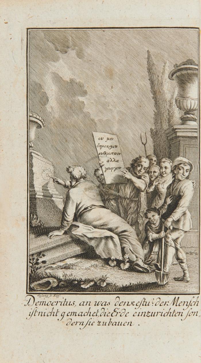 Historie des Himmels nach den Vorstellungen der Poeten, der Philosophen und des Moyses betrachtet. Aus dem Französischen.Tle I u. II in 1 Bd.