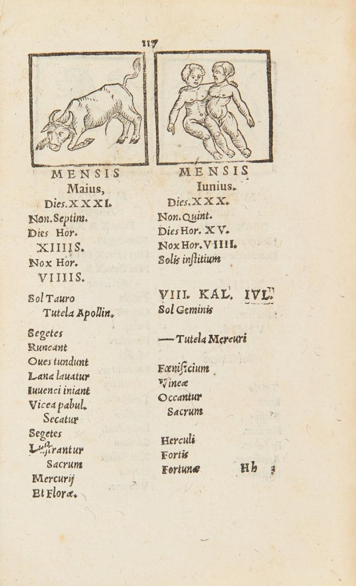Zodiacus, vitae, hoc est, de hominis uita, studio, ac moribus optime instituendis libri XII. ad illustrißimum Ferrariae Ducem Herculem secundum. + angebundenes Werk: Fabricius: Roma. 1550. EA.