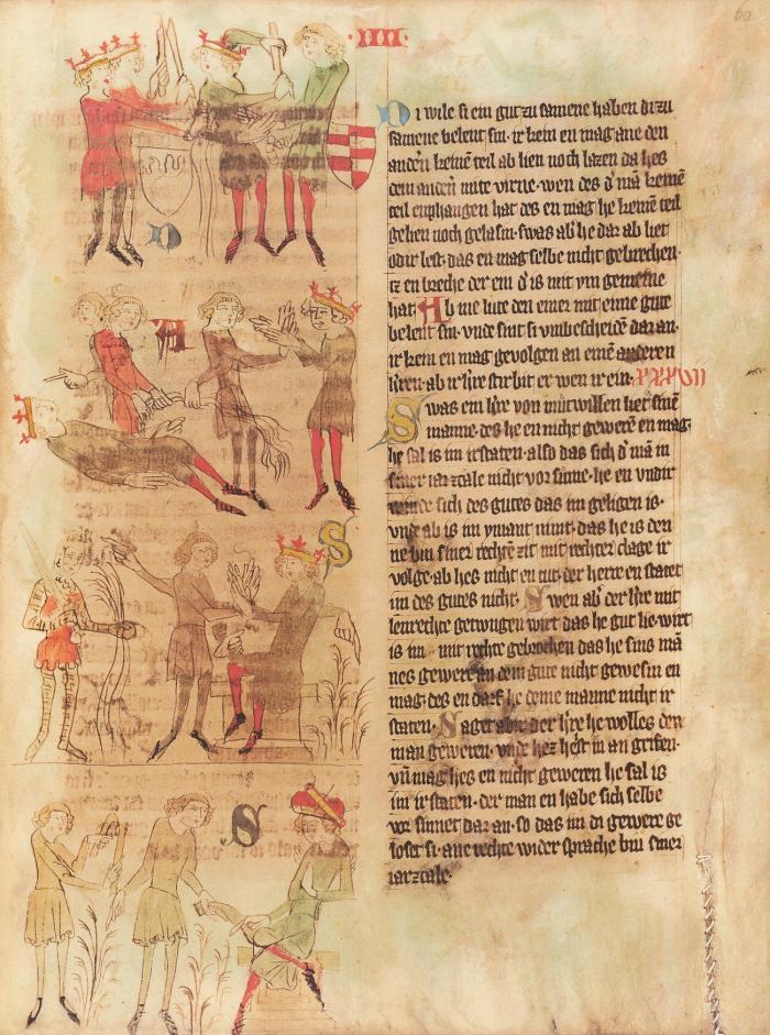 Die Dresdner Bilderhandschrift des Sachsenspiegels. MSCR. Dresd. M32. Faksimile und Interimskommentar in 2 Bdn.