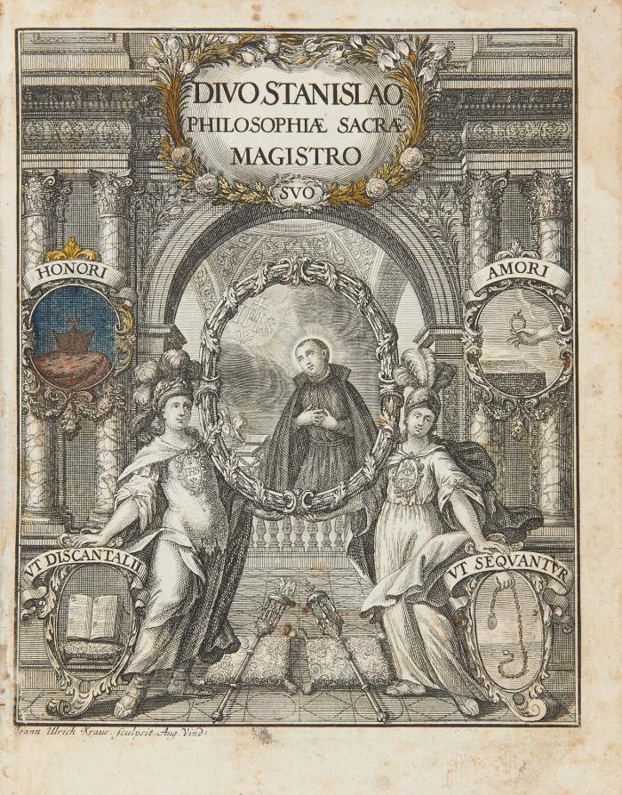 Divo Stanislao philosophiae sacrae magistro suo.
