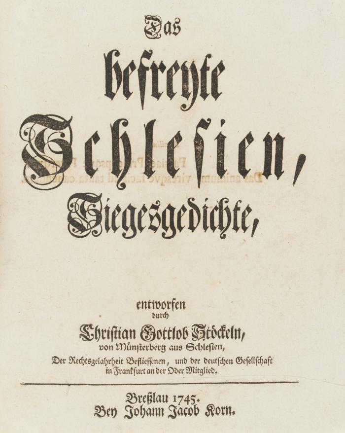 Allerhand Poesie (Rückentitel). - Sammelband mit 39 poetischen Schriften (Lobgesänge, Oden, Komödien, Satiren u.a.), vorwiegend aus der 1. Hälfte des 18. Jhs.