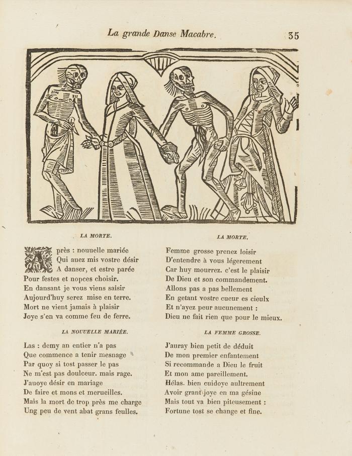 La Grande Danse Macabre des Hommes et des Femmes précédée du Dict des trois mors et des trois vifz, du débat du corps et de l'âme, et de la Complaincte de l'ame dampnée.