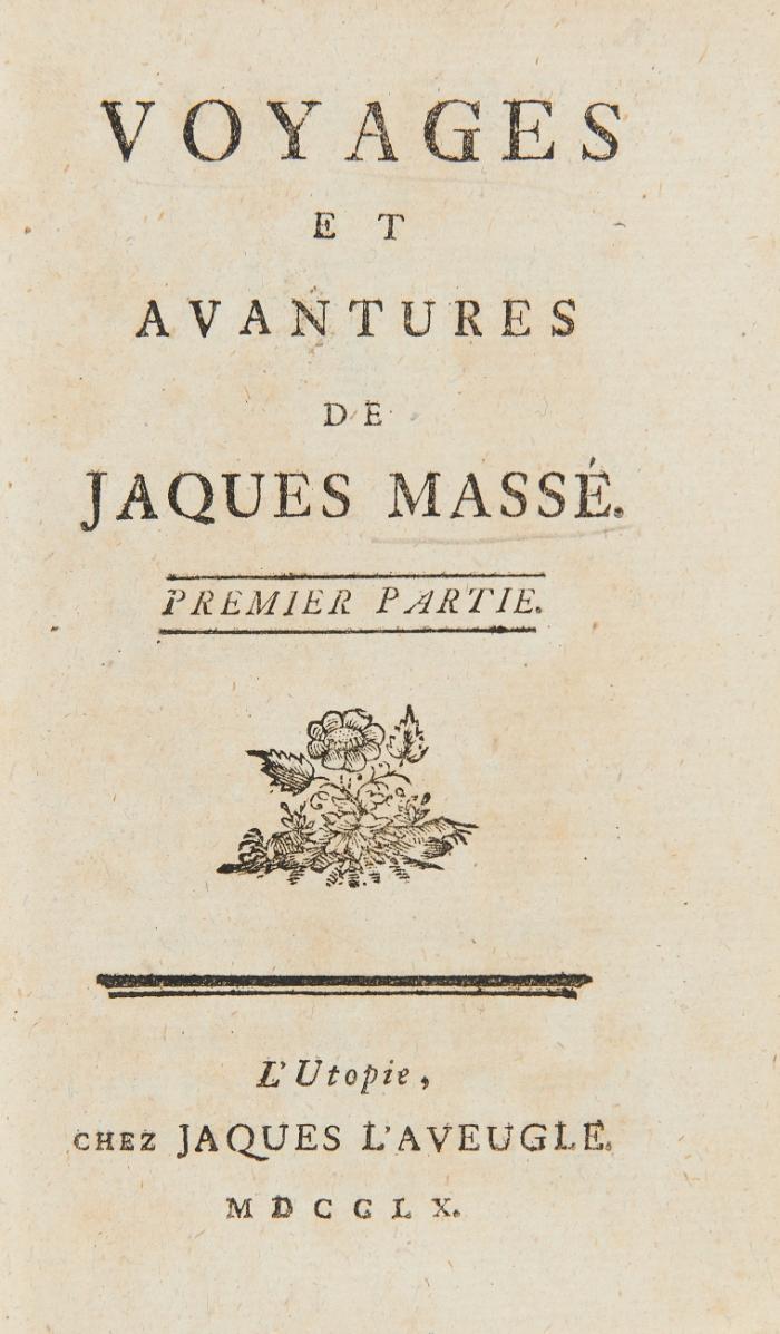 Voyages et avantures de Jacques Massé. 2 Tle. in 1 Bd.