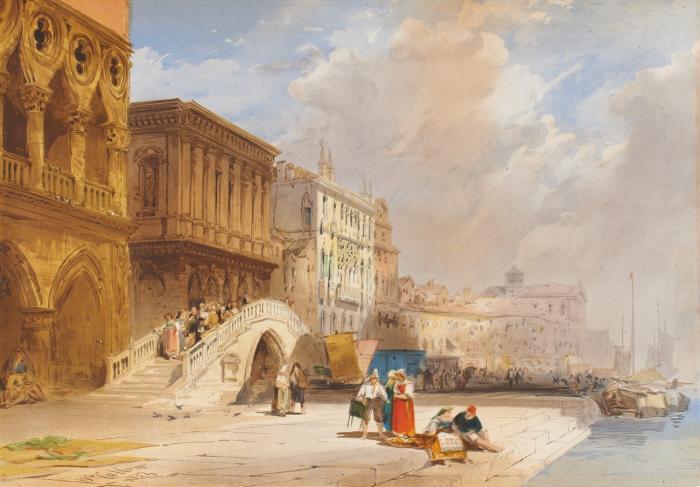 Venedig, – Riva degli Schiavoni. 1854.