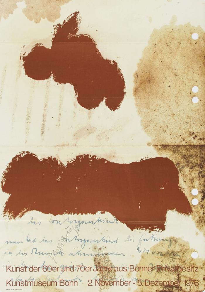 JOSEPH BEUYS GRAPHIK OBJEKTE-DOKUMENTATIONEN - KUNSTGEWERBEMUSEUM ZÜRICH 1973 / 5 JAHRE GALERIE KLEIN - BONN 1975 / KUNST DER 60ER UND 70ER JAHRE - BONN 1976 (2) /  J. BEUYS BOLOGNANO 1984 (U.A.)