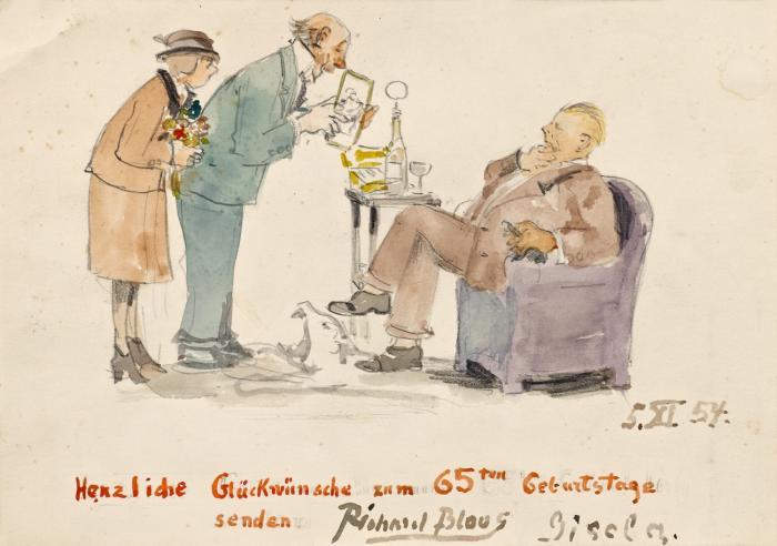 SAMMLUNG VON 55 POSTKARTEN MIT ZEICHNUNGEN