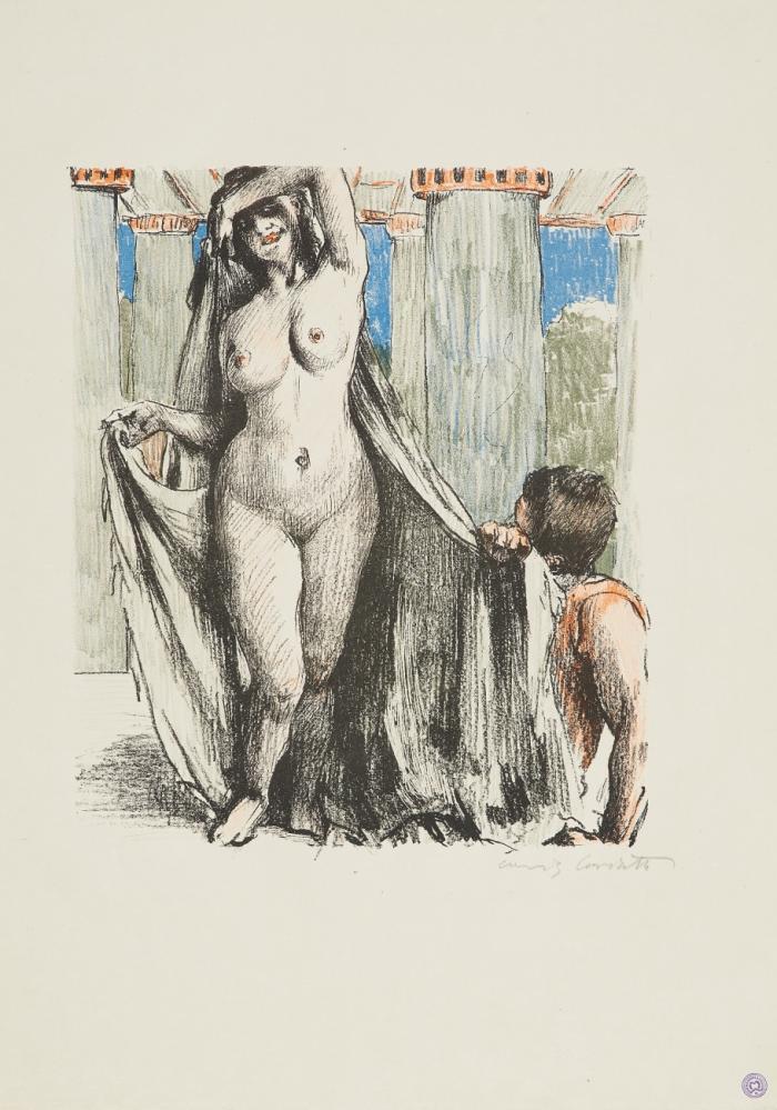 WALDESSZENE; IN DER SÄULEN (AUS: DAS HOHE LIED) 1911 / WEIBLICHER STUDIENKOPF 1919 / GOETZ VON BERLICHINGEN (2 BLATT) 1919