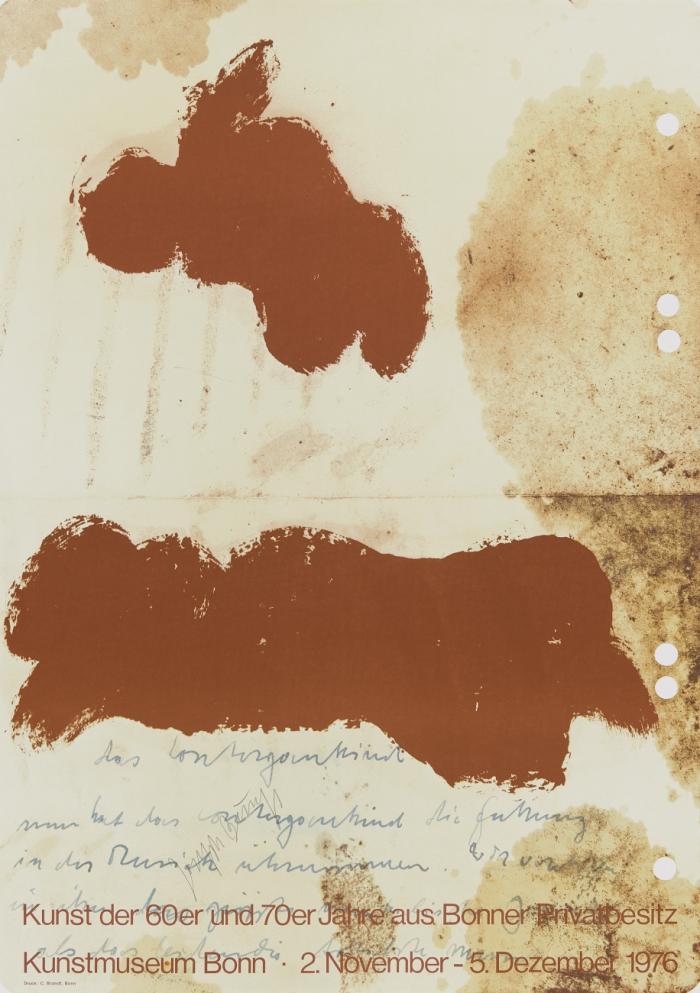 KUNST DER 60ER UND 70ER JAHRE AUS BONNER PRIVATBESITZ (KUNSTMUSEUM BONN)