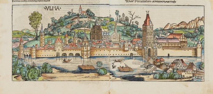 Ulm. –VLMA. Gesamtansicht von der Donau aus.