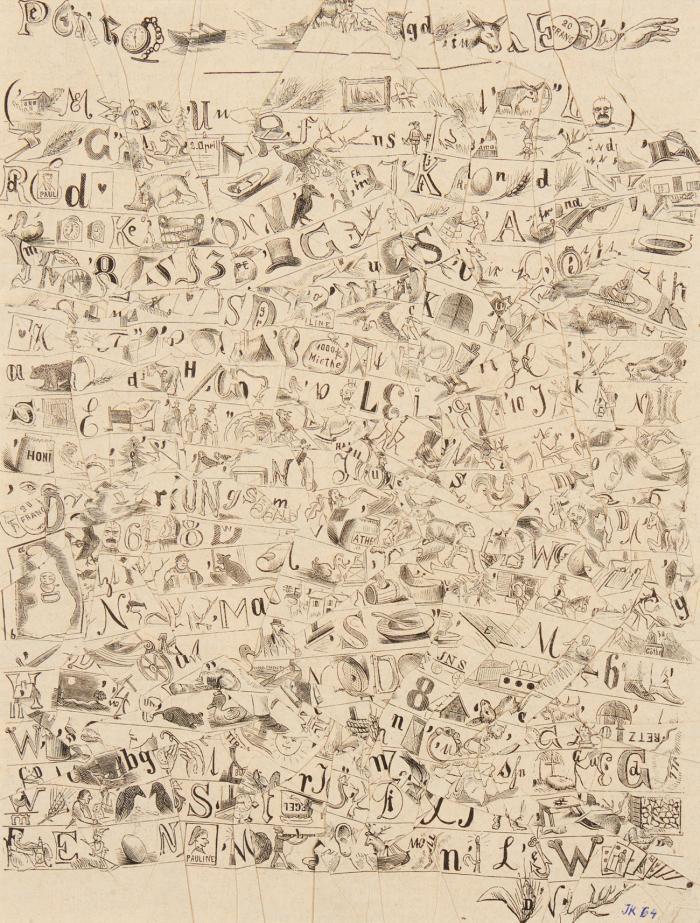 OHNE TITEL (BUCHSTABEN UND BILDCHEN)