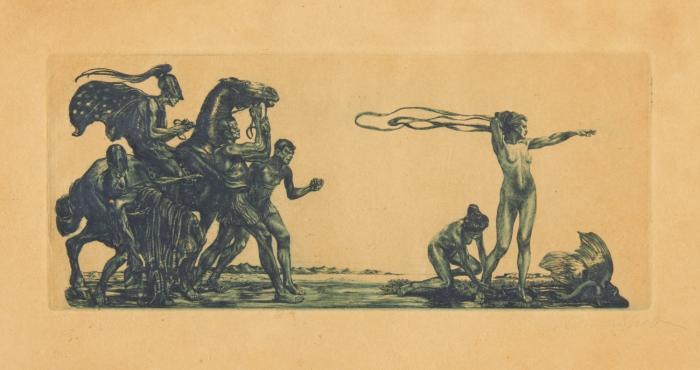 OHNE TITEL (MYTHOLOGISCHE SZENE) / EXLIBRIS DR. EDUARD WAHL