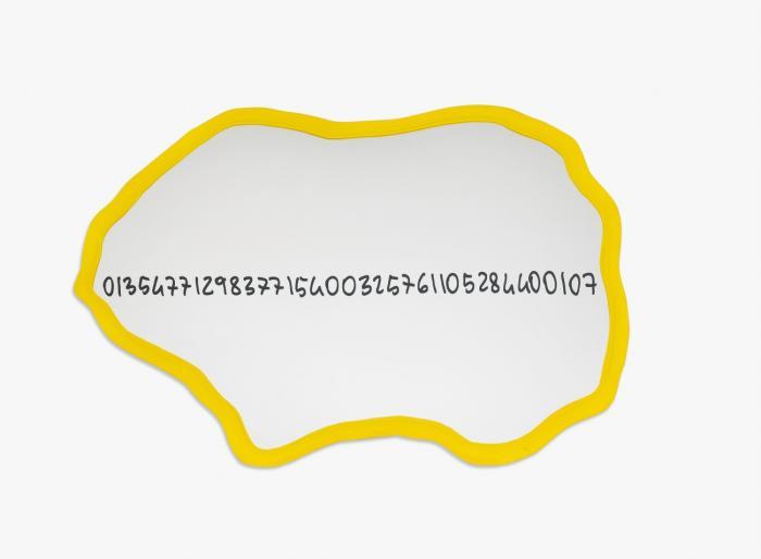 Michelangelo Pistoletto. Frattali (Giallo). 1999/2000. Acryl und Filzschreiber auf Spiegel. Rs. signiert. + ZERTIFIKAT
