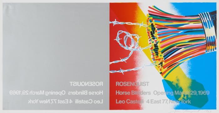 SAMMLUNG PLAKATE (HORSE BLINDERS... / 8TH NEW YORK FILM-FESTIVAL / SLUSH THRUST (2x) / CASTELLI FEIGEN CORCORAN / CENTER FOR THE FINE ARTS / 4 NEW CLEAR WOMEN... / THROUGH THE EYE OF THE NEEDLE...)