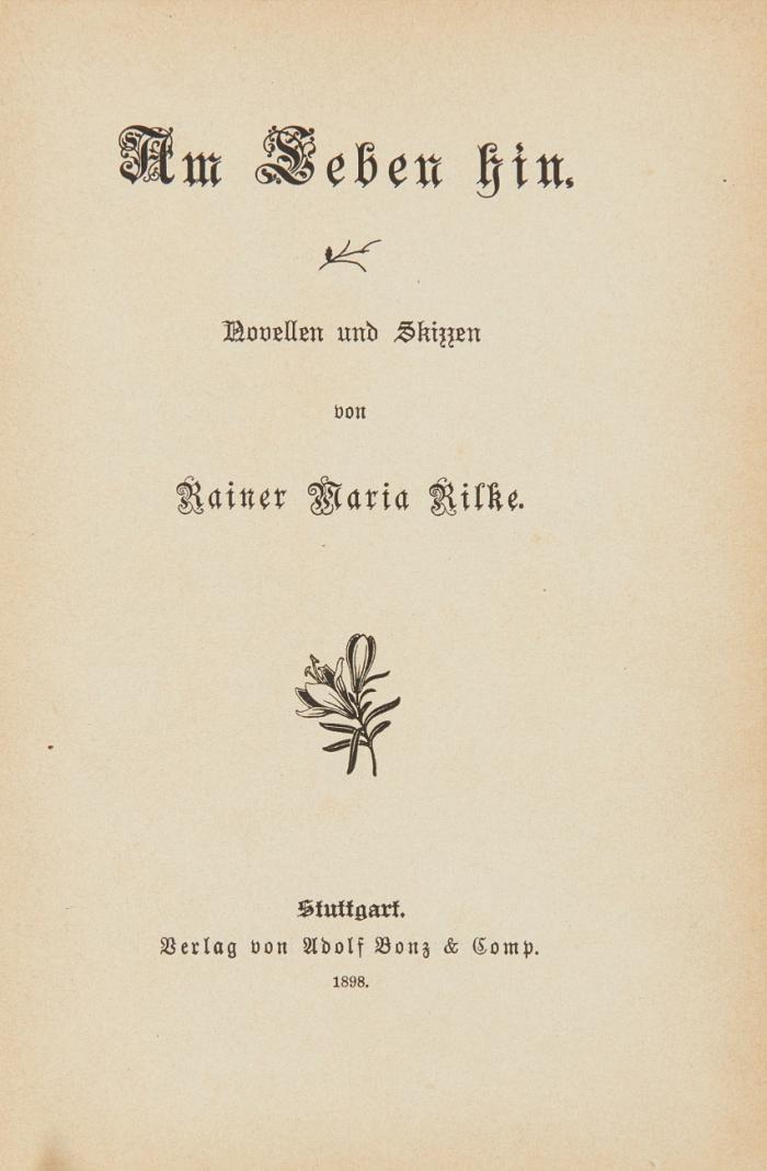 Am Leben hin. Novellen und Skizzen.