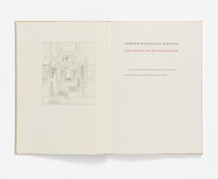 J. W. v. GOETHE, Maximen und Reflexionen.