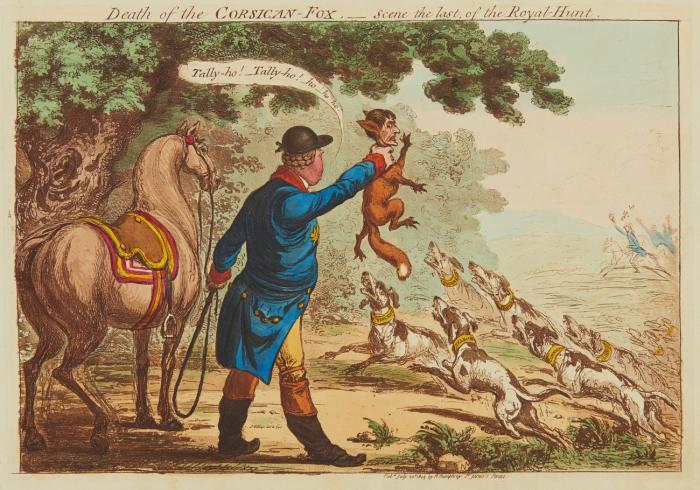 Death of the Corsican-Fox. - Scene the last, of the Royal-Hunt.