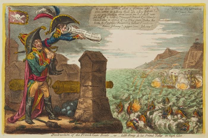 Destruction of the French Gun-Boats …