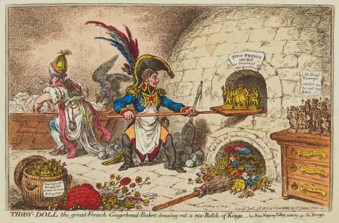 Tiddy-Doll the Great French Gingerbread-Baker, drawing out a new Batch of Kings …