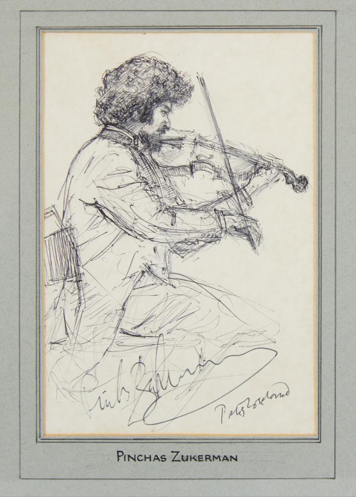Porträts. – Claudio Arrau (Chillán, Chile 1903 - 1991 Mürzzuschlag, Österreich) / Pinchas Zukerman (geb. 1948 Tel Aviv).