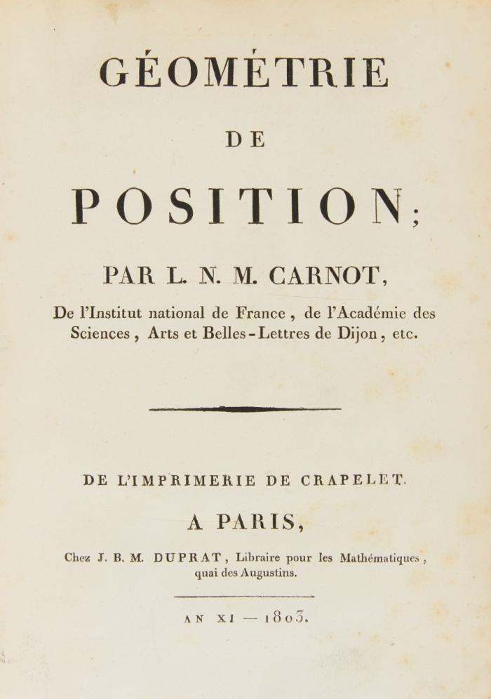 Géométrie de position.