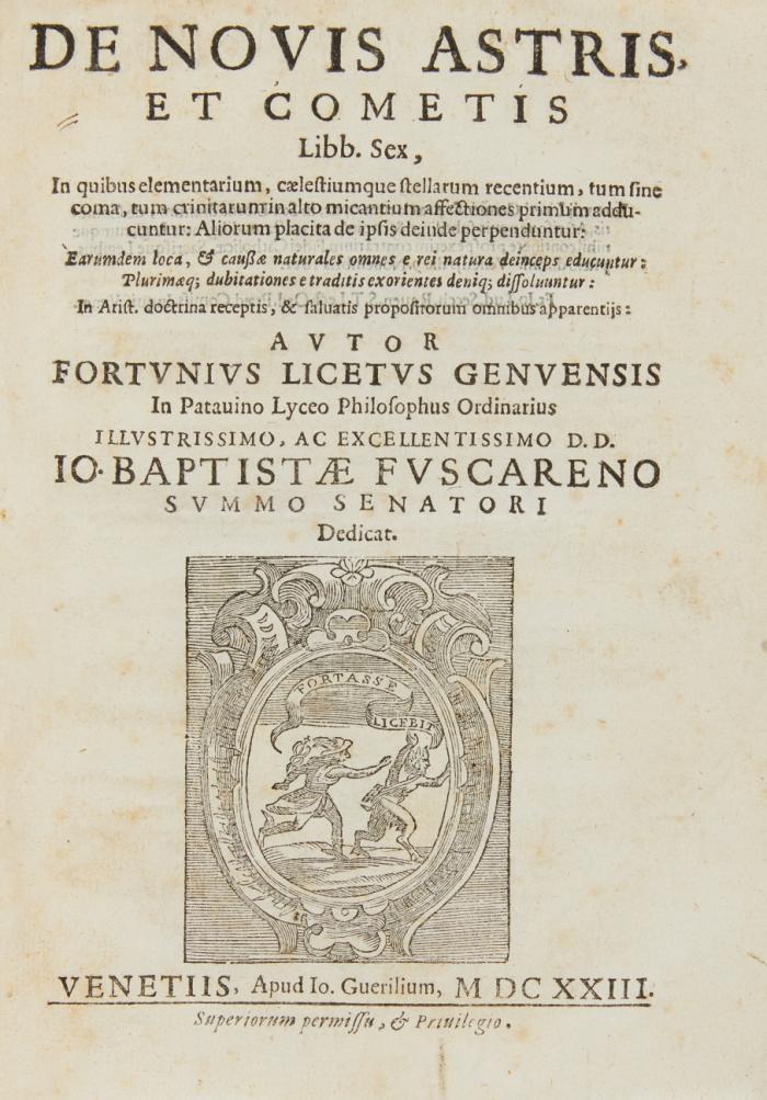 De novis astris, et cometis libb. sex.