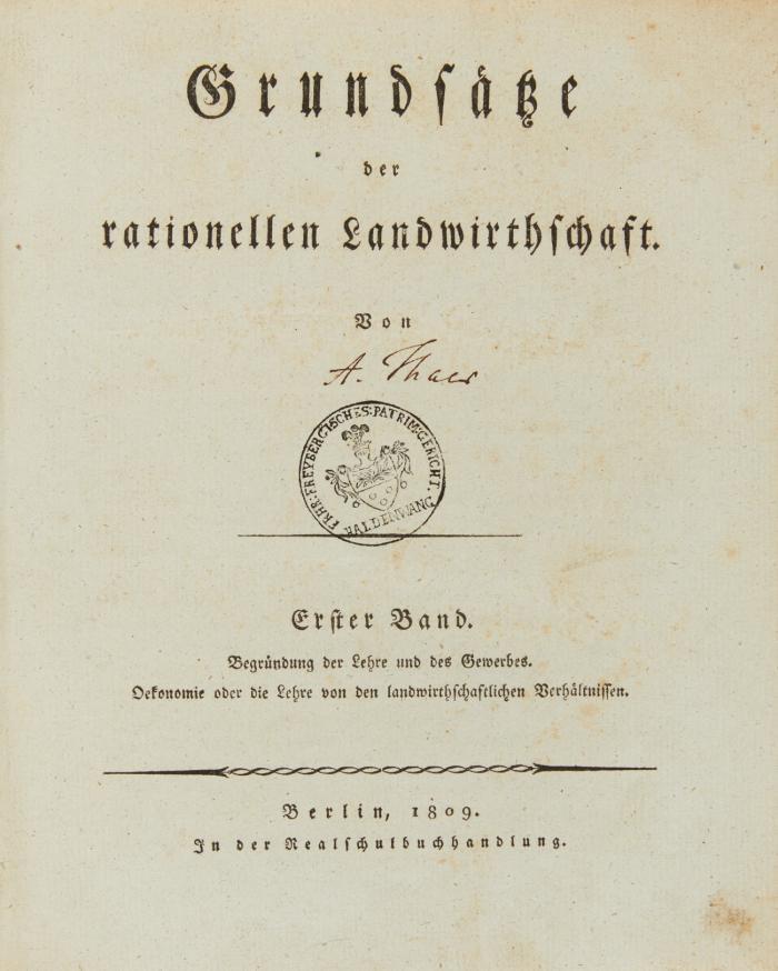 Grundsätze der rationellen Landwirthschaft. 4 in 2 Bdn.