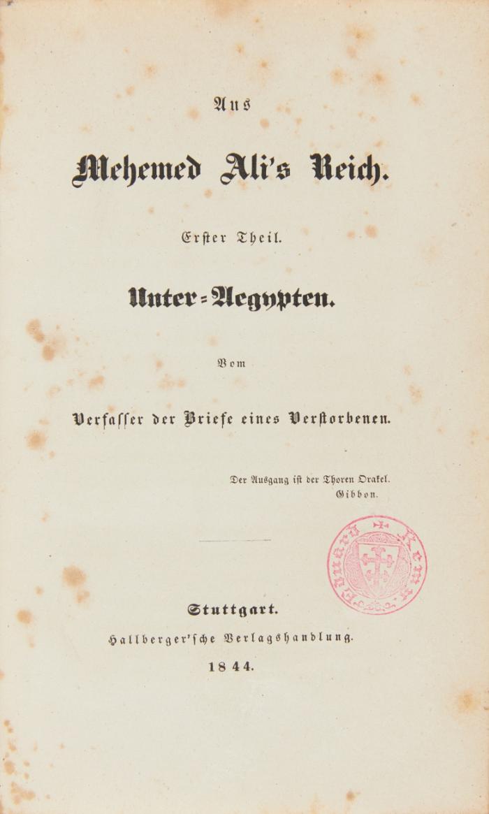 Aus Mehmed Ali's Reich. 3 Bde.