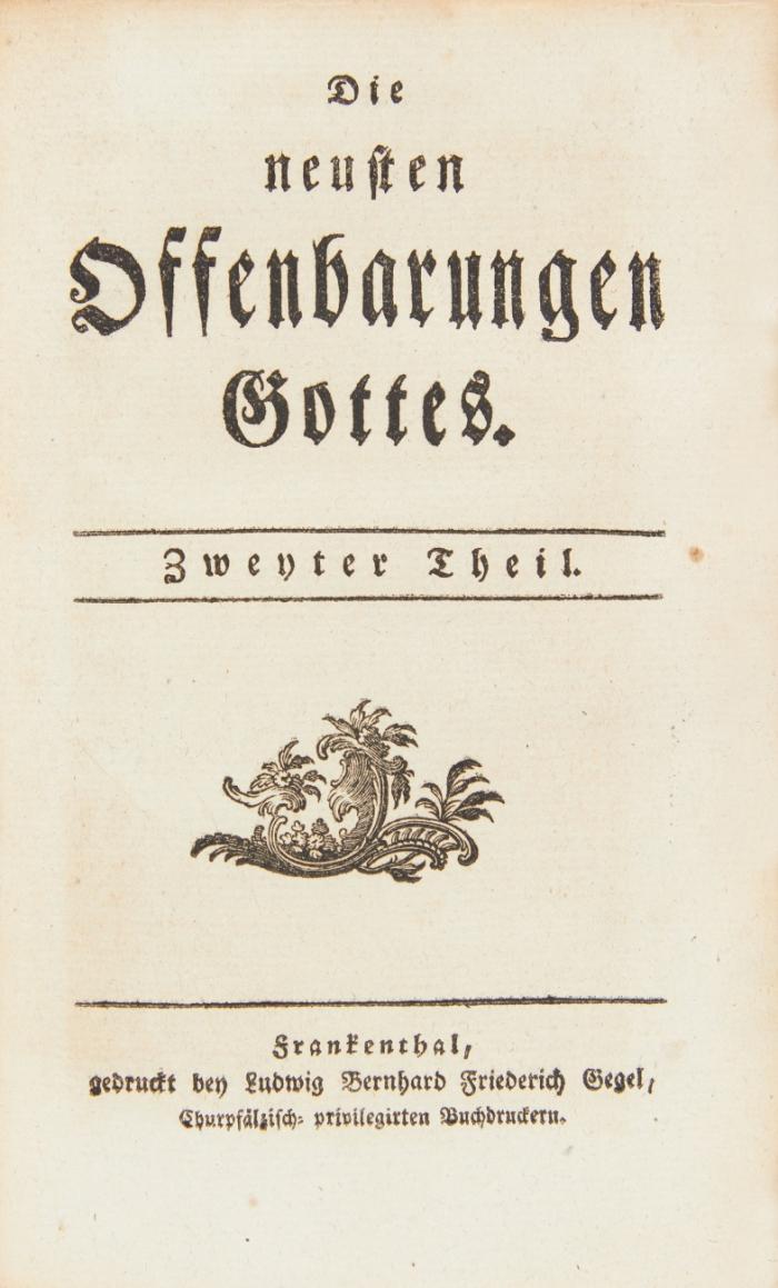 Die neuesten Offenbarungen Gottes. 2 Bde. in 1.